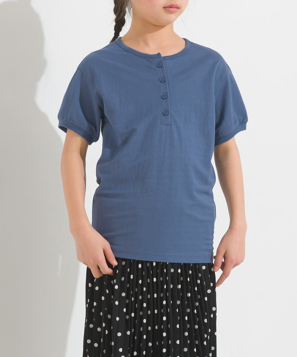 【OMNES Another Edition】キッズ 接触冷感レーヨンナイロンヘンリーネックTシャツ【7121-5191】