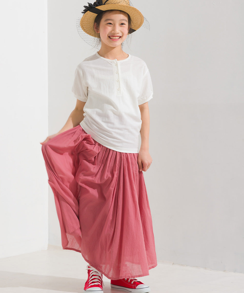 【OMNES Another Edition】キッズ 接触冷感レーヨンナイロンヘンリーネックTシャツ【7121-5191】