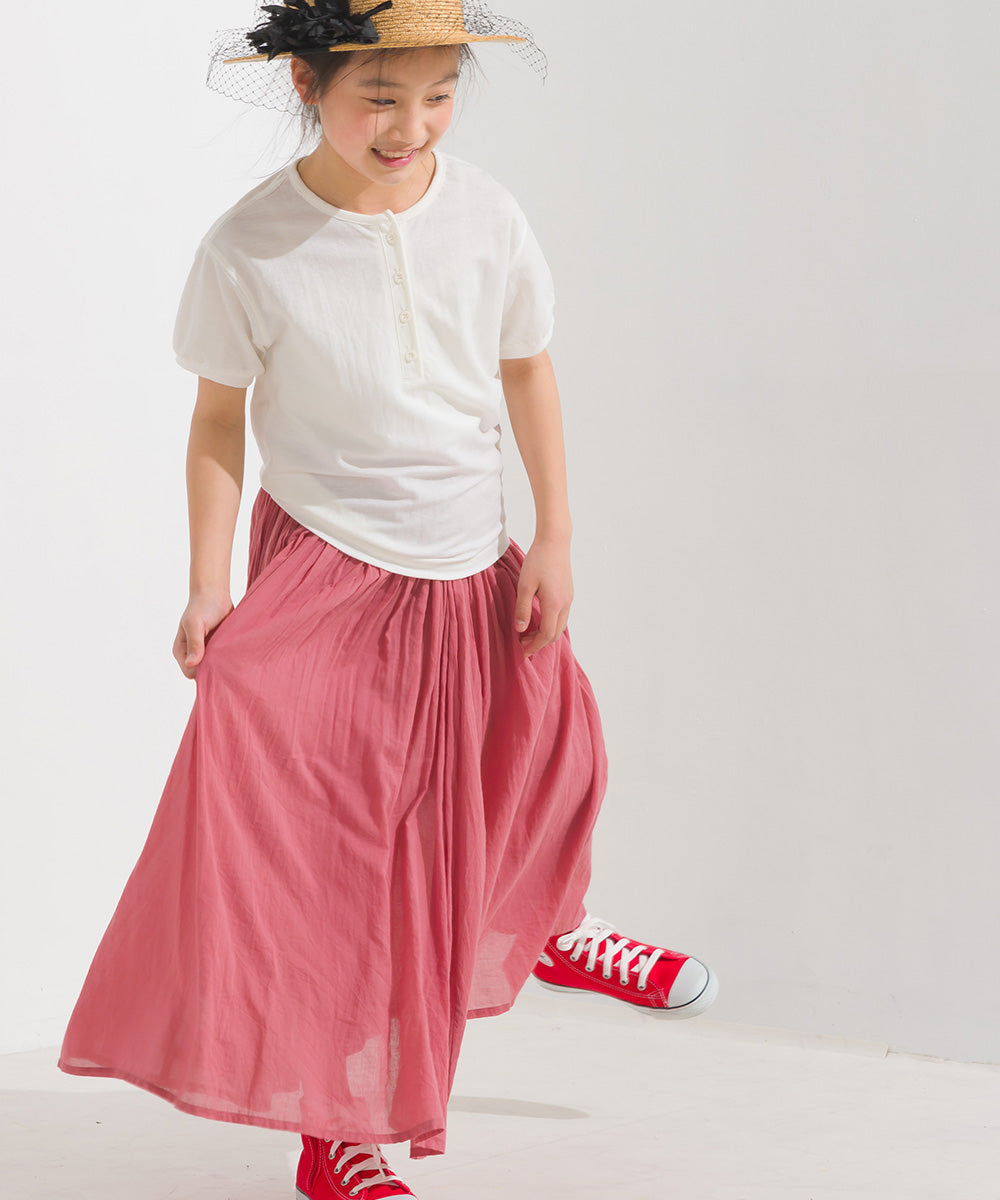 【OMNES Another Edition】キッズ 接触冷感レーヨンナイロンヘンリーネックTシャツ【7121-5191】