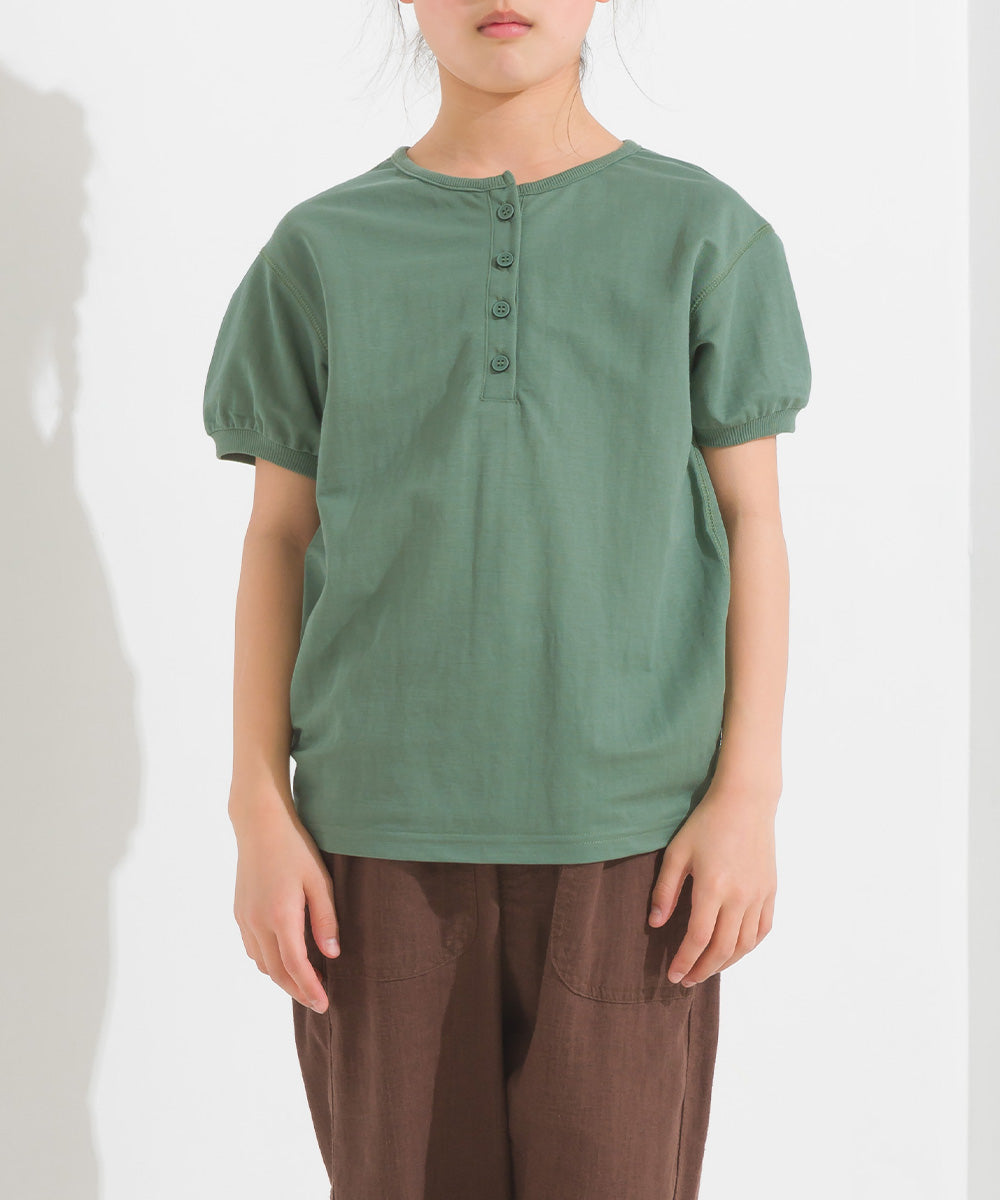 【OMNES Another Edition】キッズ 接触冷感レーヨンナイロンヘンリーネックTシャツ【7121-5191】