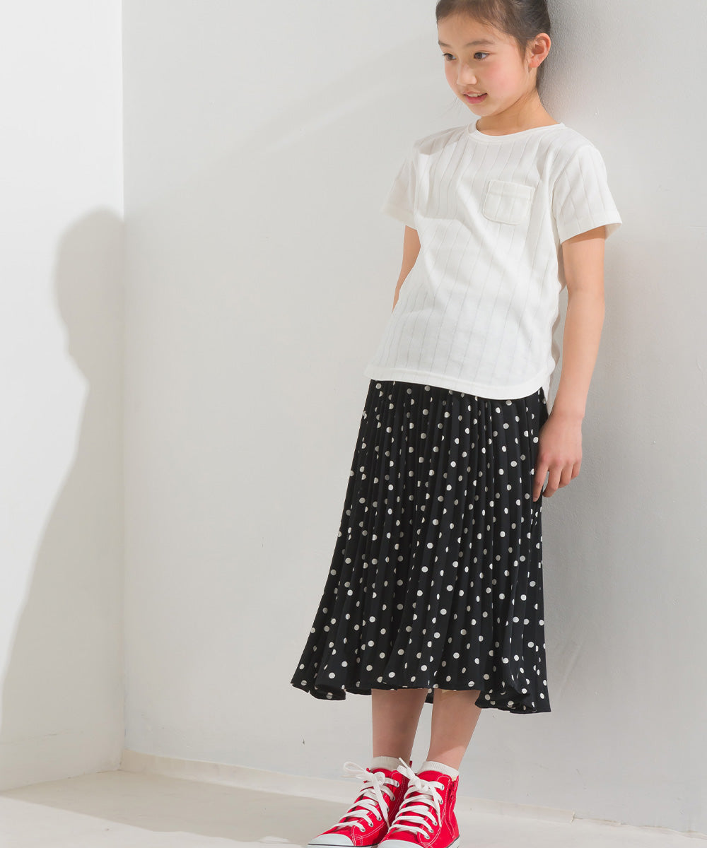 【OMNES Another Edition】キッズ汗染み防止リブポケット付き裾ラウンドTシャツ【7121-5192】
