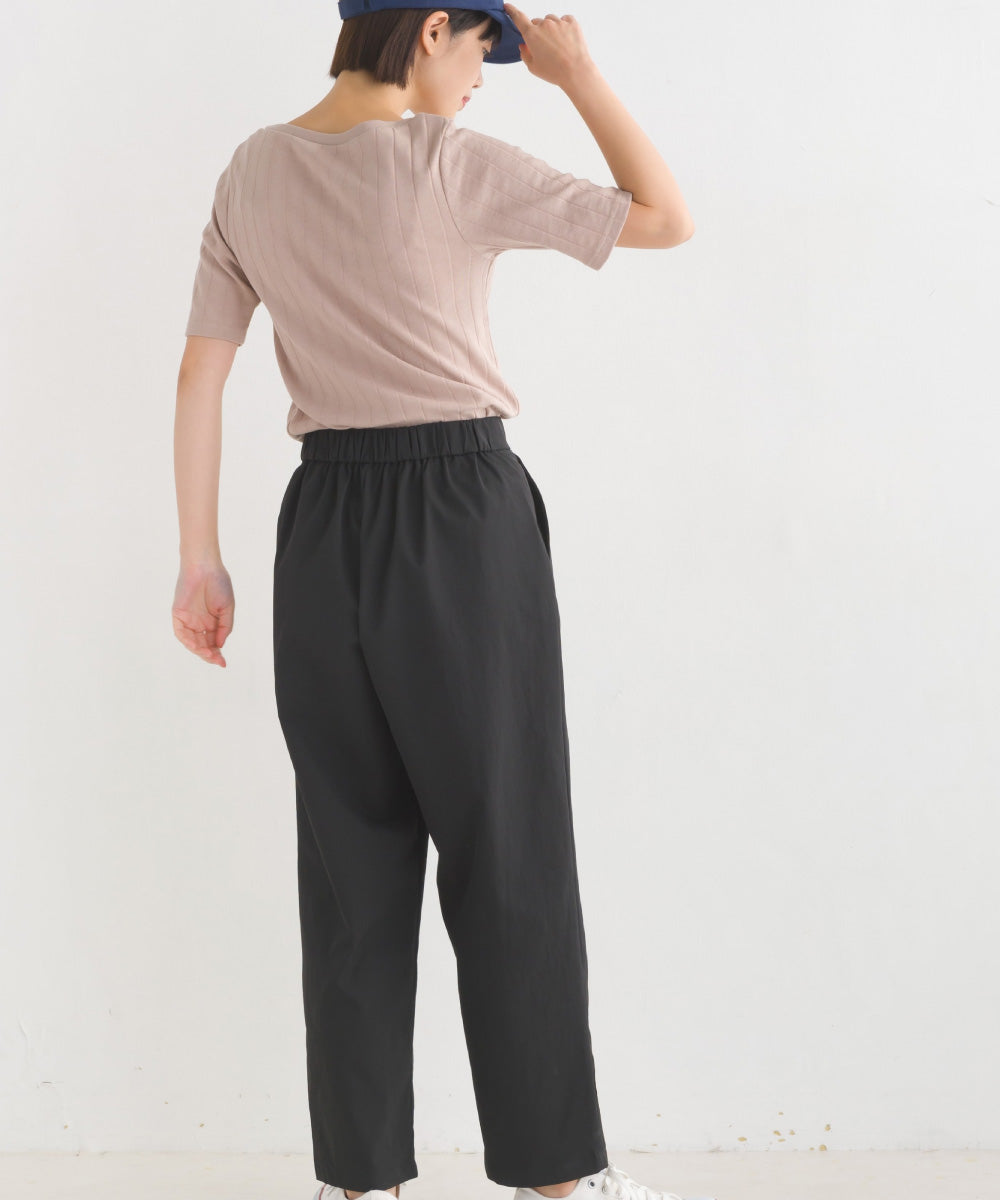 【OMNES Another Edition】汗染み防止リブロゴプリント半袖Tシャツ REUNION【7121-5197】
