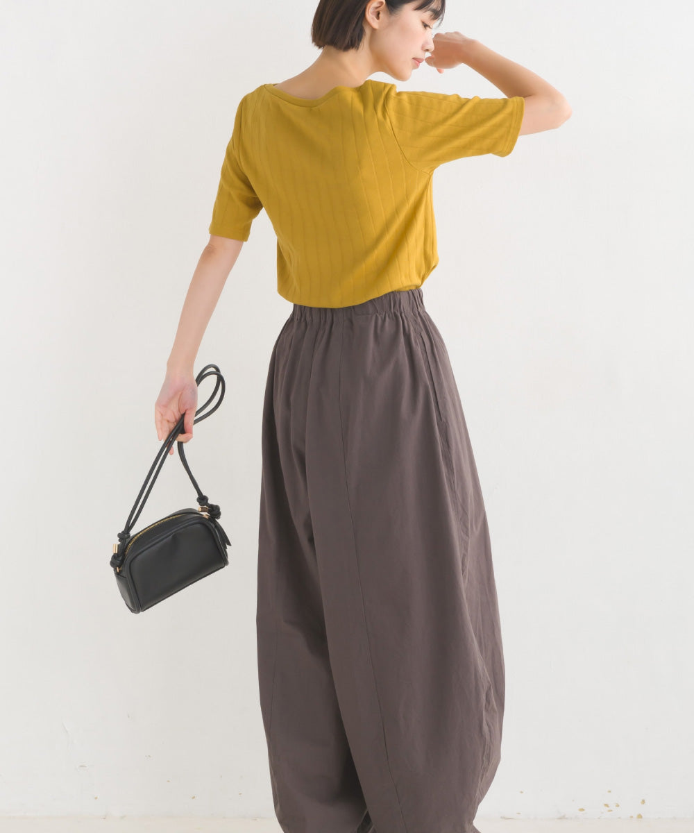 【OMNES Another Edition】汗染み防止リブロゴプリント半袖Tシャツ REUNION【7121-5197】
