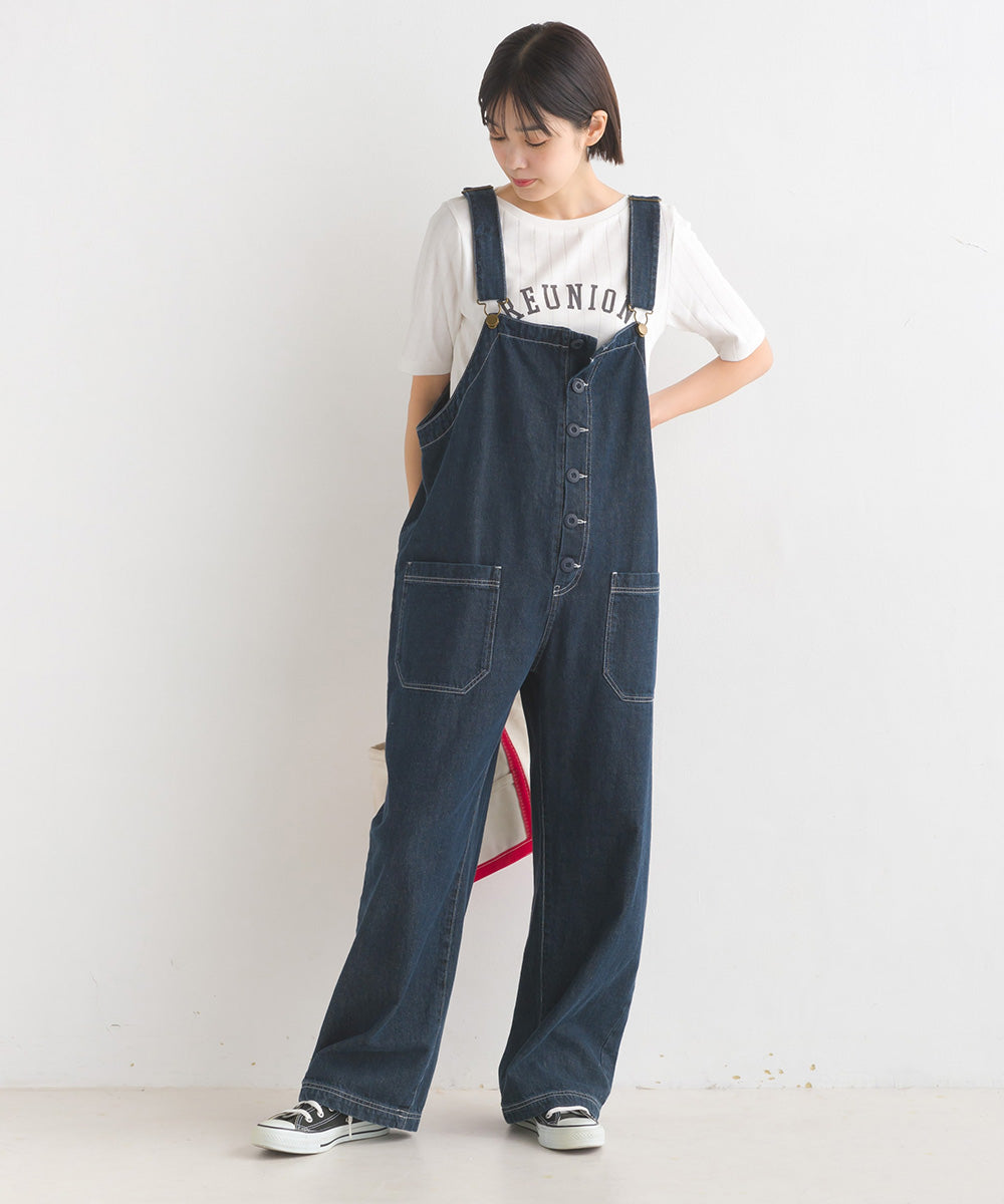 【OMNES Another Edition】汗染み防止リブロゴプリント半袖Tシャツ REUNION【7121-5197】