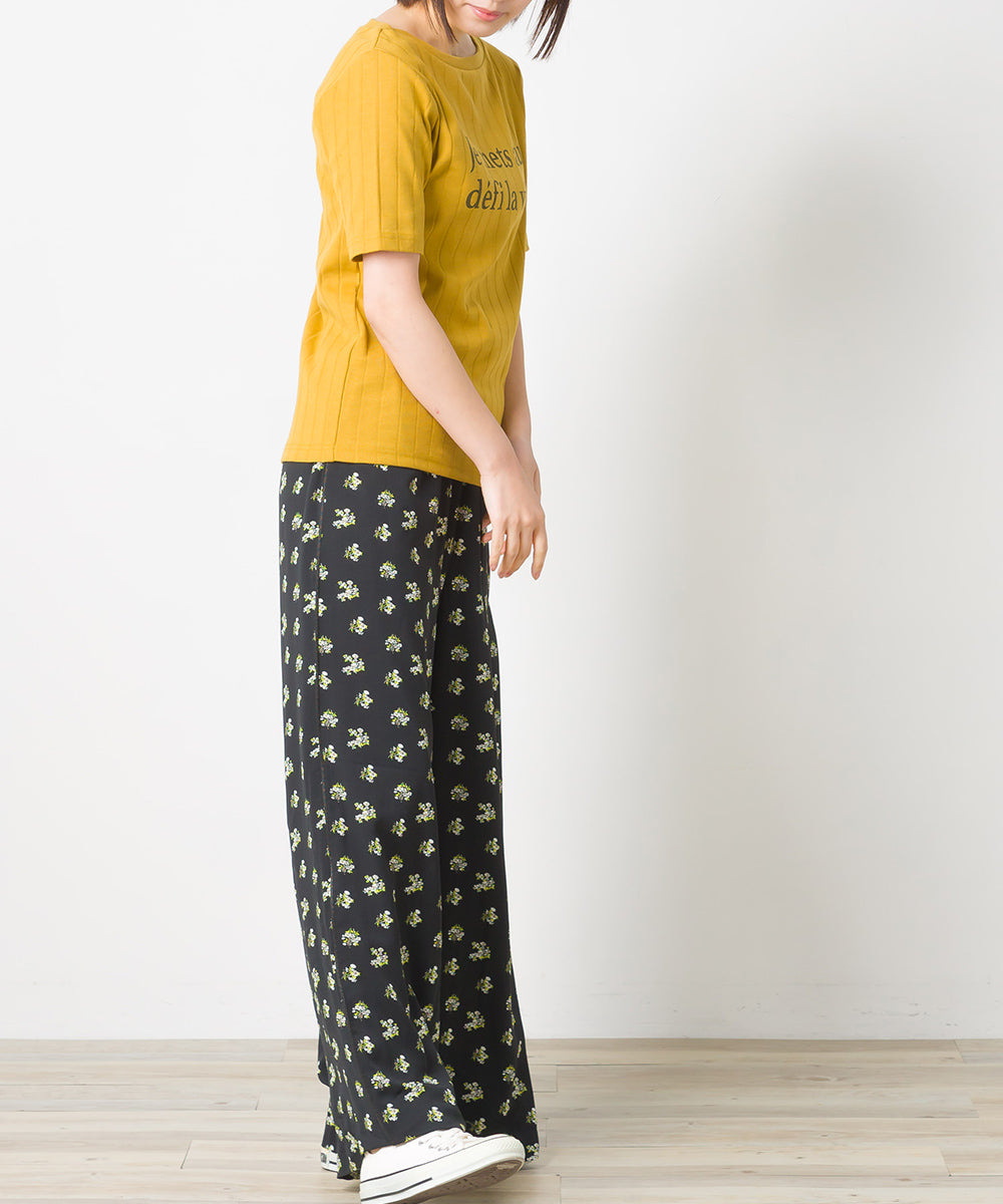 【OMNES Another Edition】汗染み防止リブロゴプリント半袖Tシャツ Je mets【7121-5198】