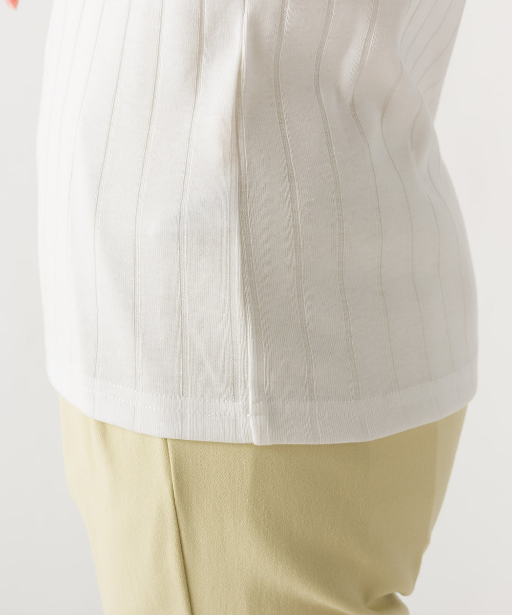 【OMNES Another Edition】汗染み防止リブロゴプリント半袖Tシャツ Je mets【7121-5198】