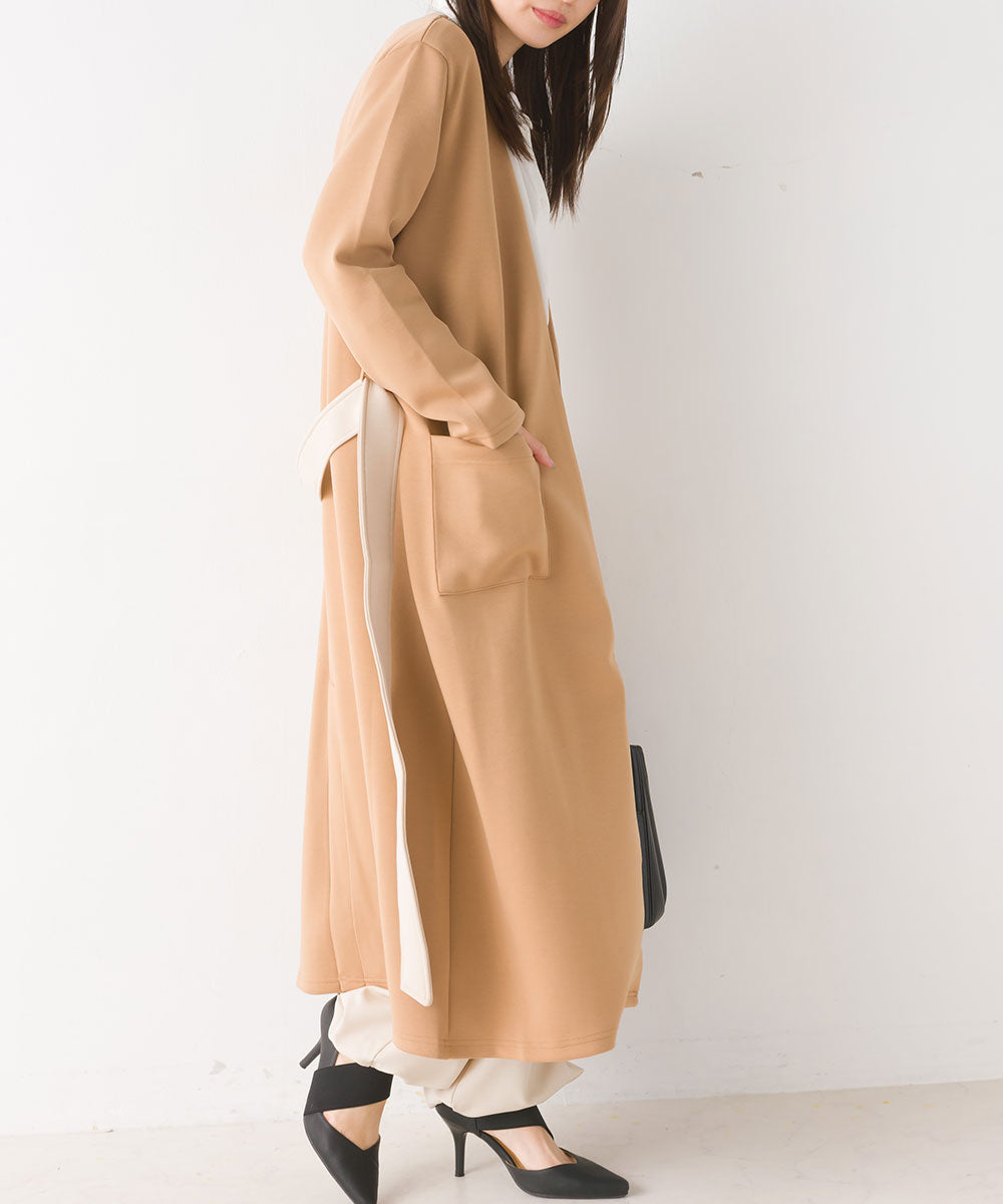 【OMNES Another Edition】ストレッチダンボールニットガウン ガウンコート【7121-7042】