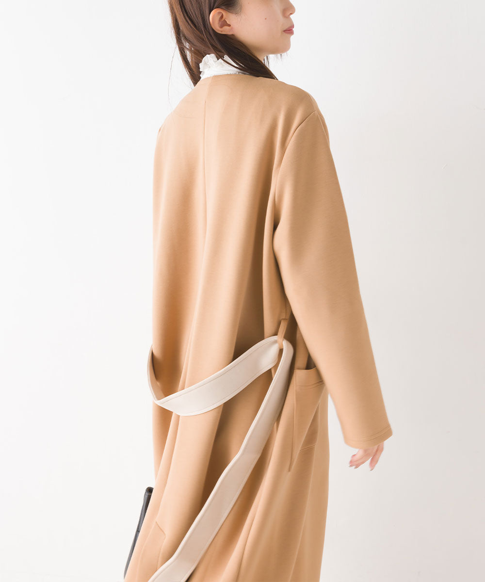 【OMNES Another Edition】ストレッチダンボールニットガウン ガウンコート【7121-7042】
