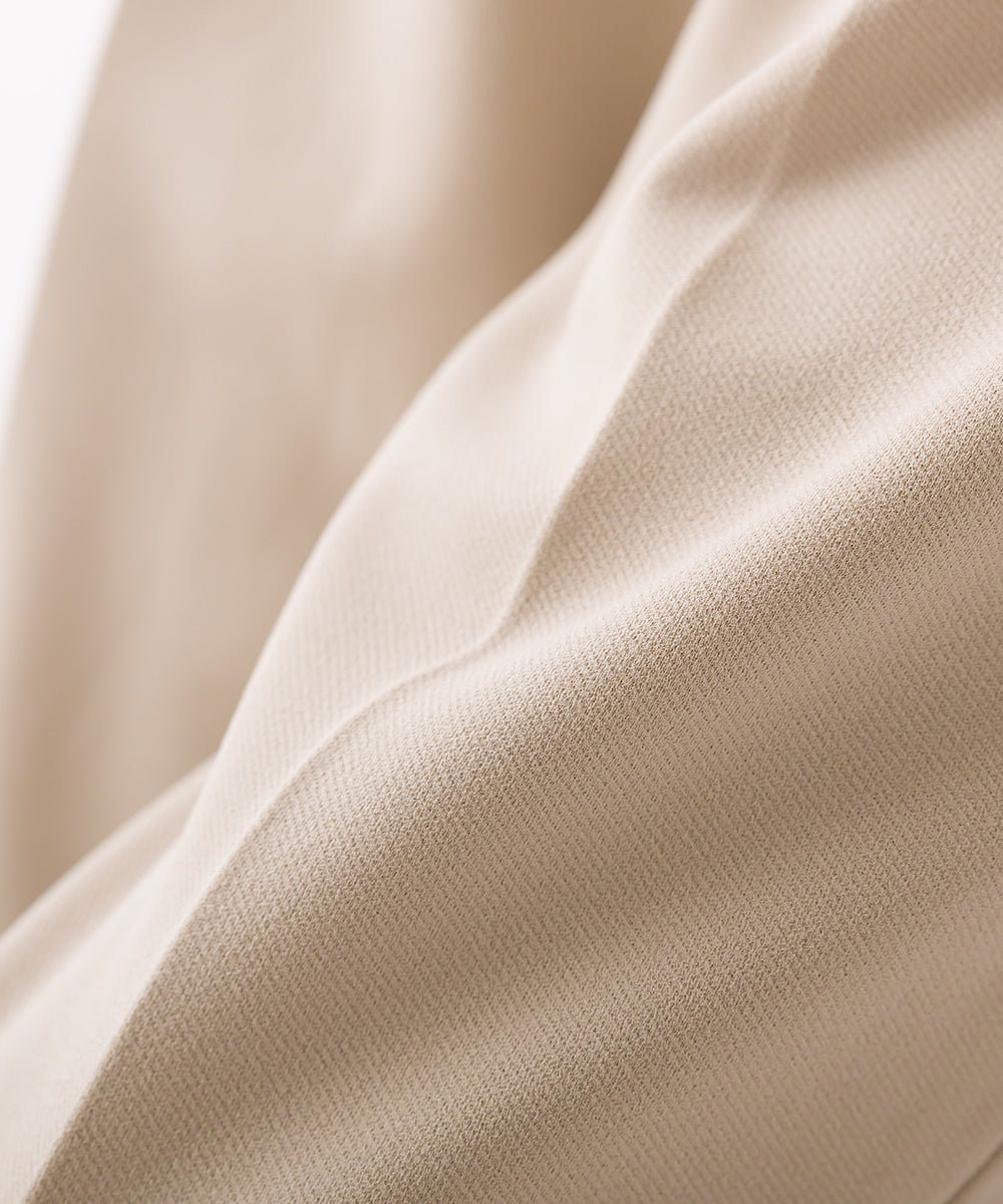 【OMNES】梨地ストレッチツイルゆるテーパードパンツ【7122-2119】