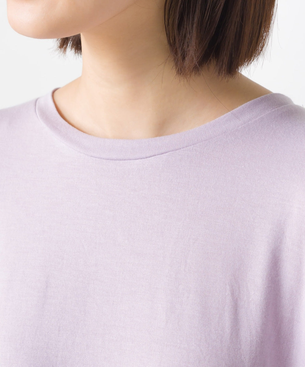 【OMNES】UVカット&ドライ加工裾ラウンドヘム半袖チュニック【7122-5247】