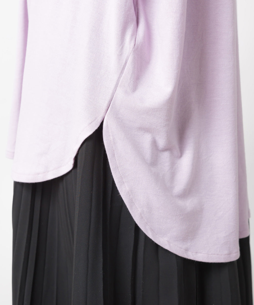 【OMNES】UVカット&ドライ加工裾ラウンドヘム半袖チュニック【7122-5247】