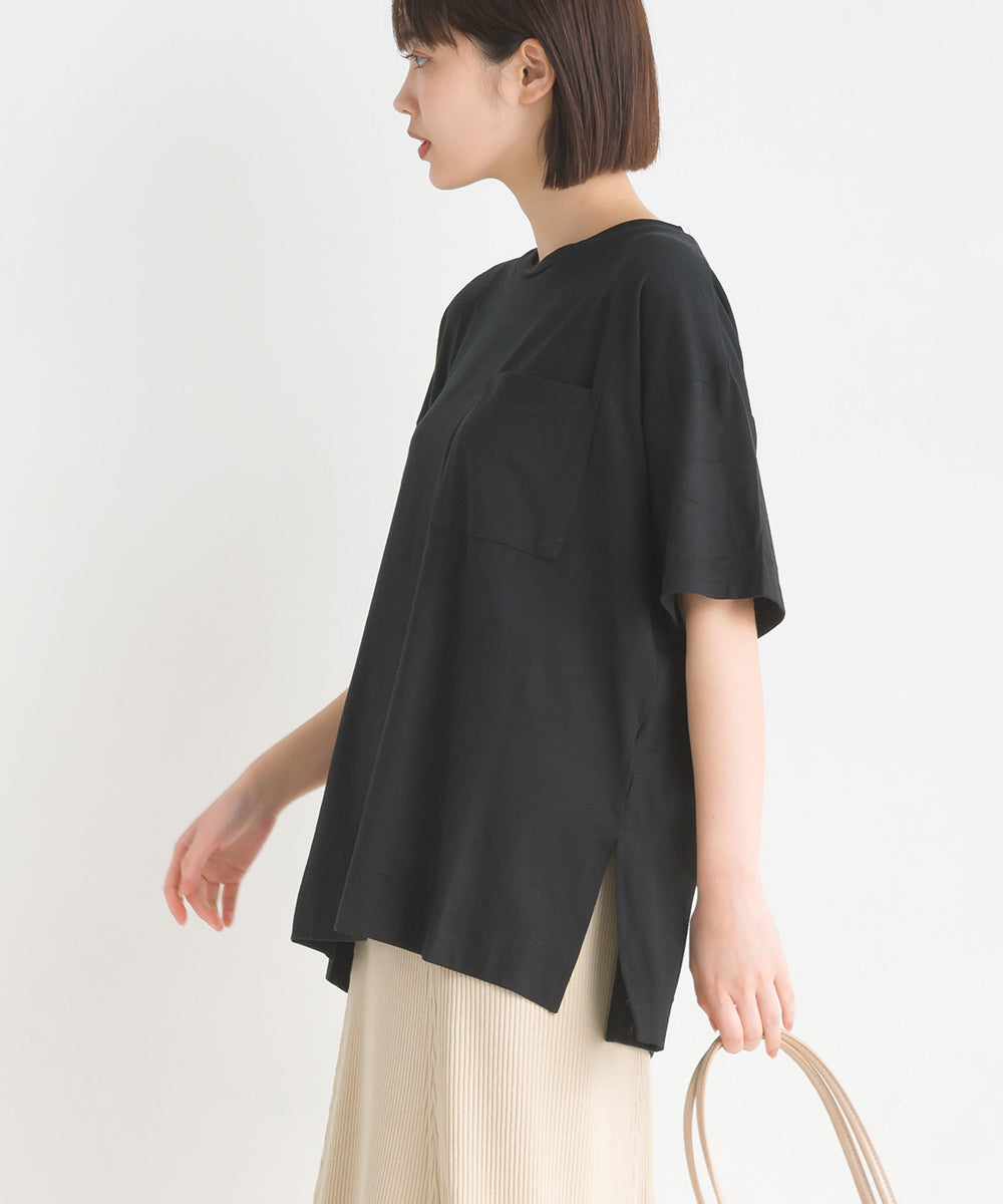 【OMNES】UVカット&ドライ加工 ポケット付き半袖Tシャツ【7122-5249】