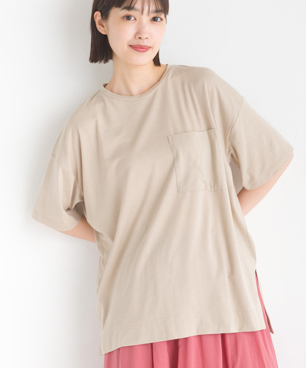 【OMNES】UVカット&ドライ加工 ポケット付き半袖Tシャツ【7122-5249】