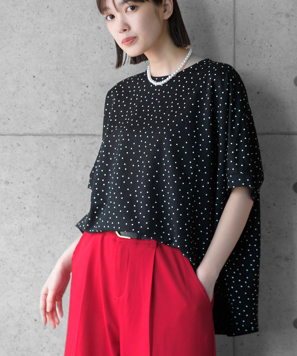 【OMNES】接触冷感レーヨンナイロンBIGシルエットプルオーバー 半袖 Tシャツ【7122-5278】