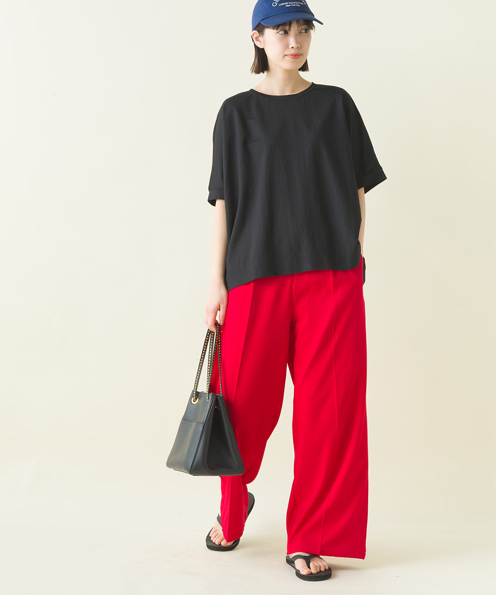 【OMNES】接触冷感レーヨンナイロンBIGシルエットプルオーバー 半袖 Tシャツ【7122-5278】