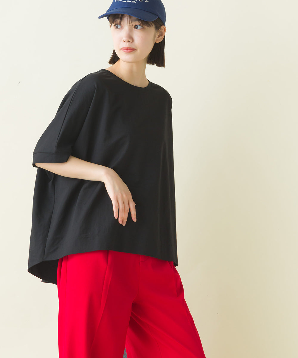 【OMNES】接触冷感レーヨンナイロンBIGシルエットプルオーバー 半袖 Tシャツ【7122-5278】