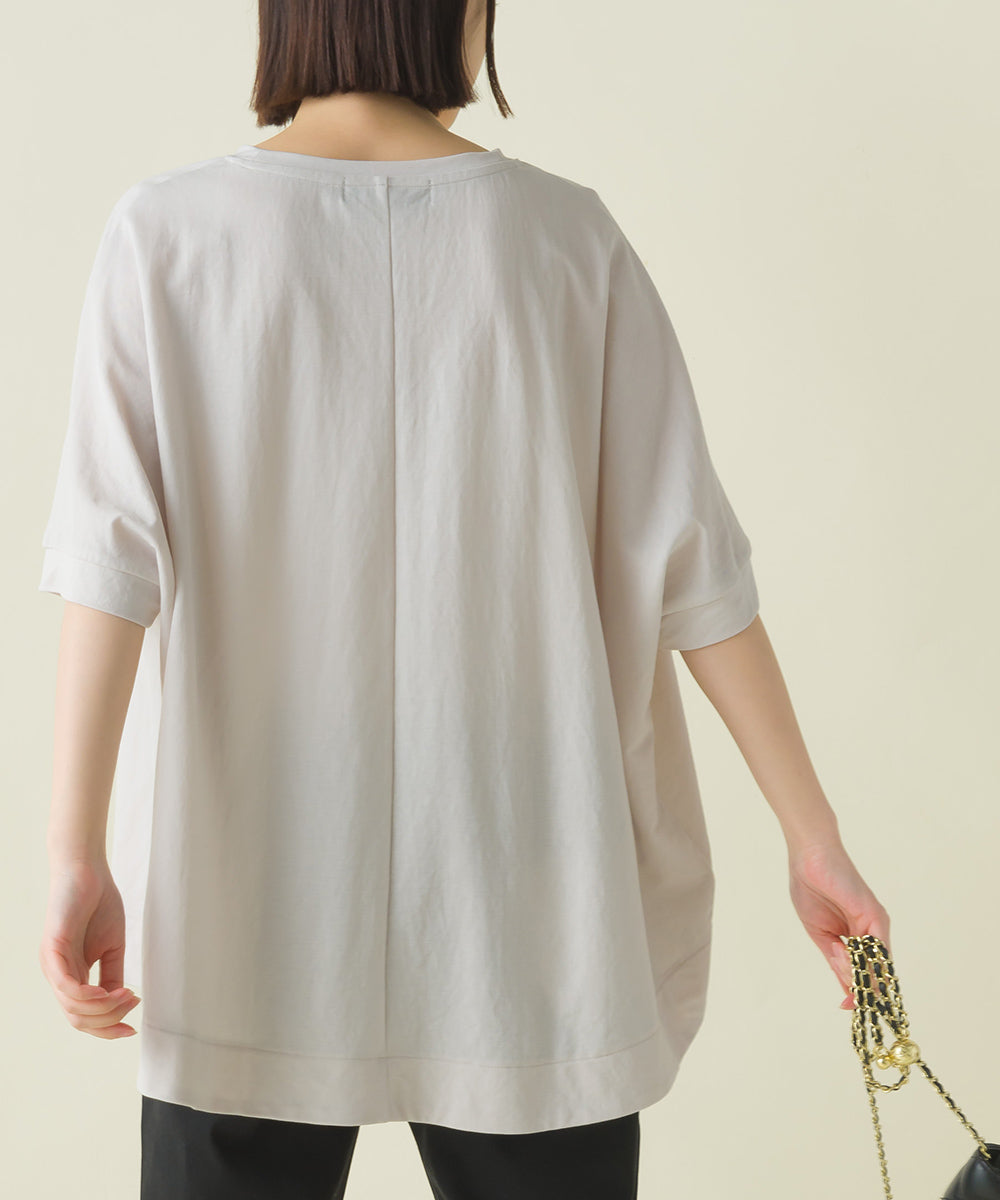 【OMNES】接触冷感レーヨンナイロンBIGシルエットプルオーバー 半袖 Tシャツ【7122-5278】