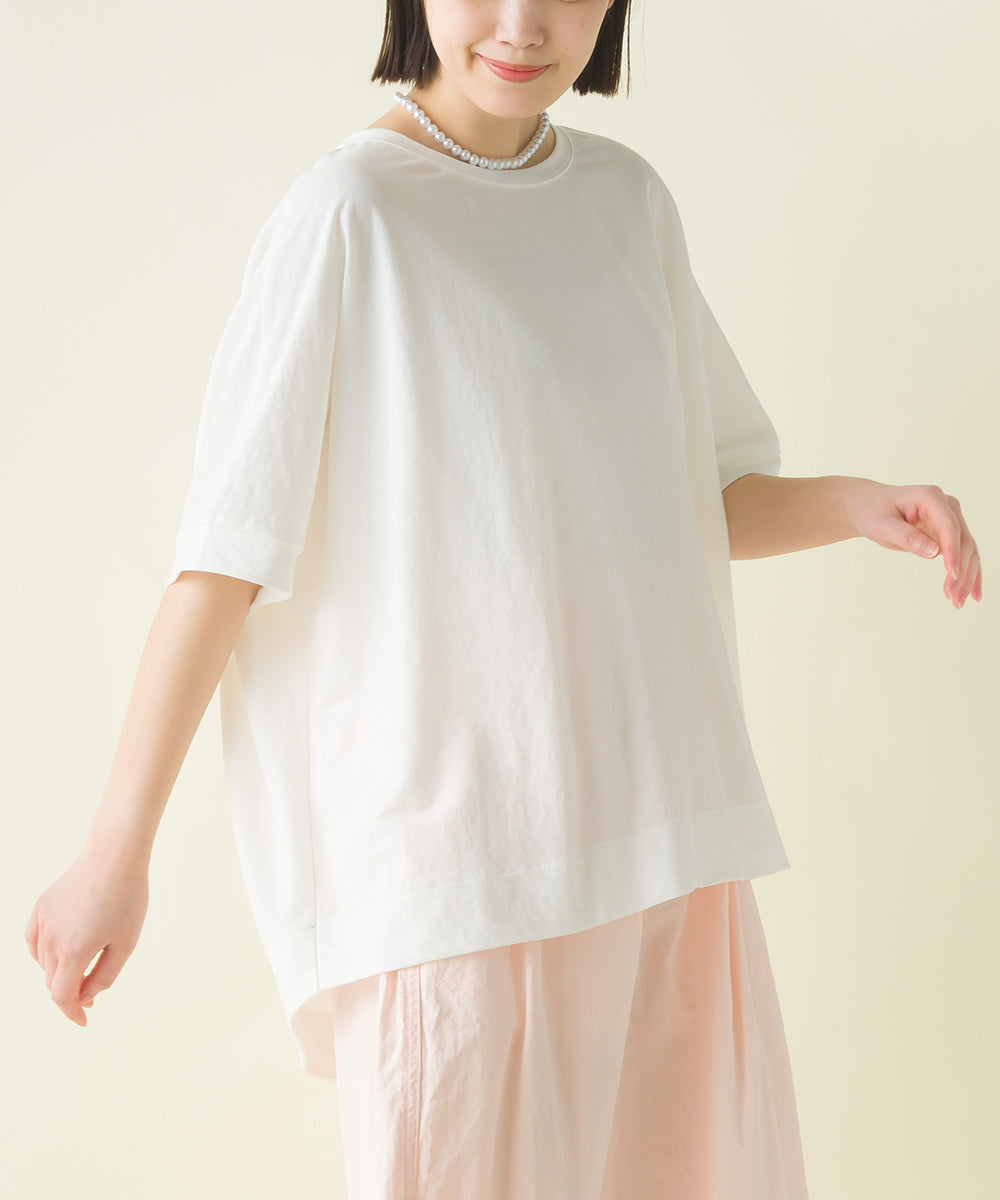【OMNES】接触冷感レーヨンナイロンBIGシルエットプルオーバー 半袖 Tシャツ【7122-5278】