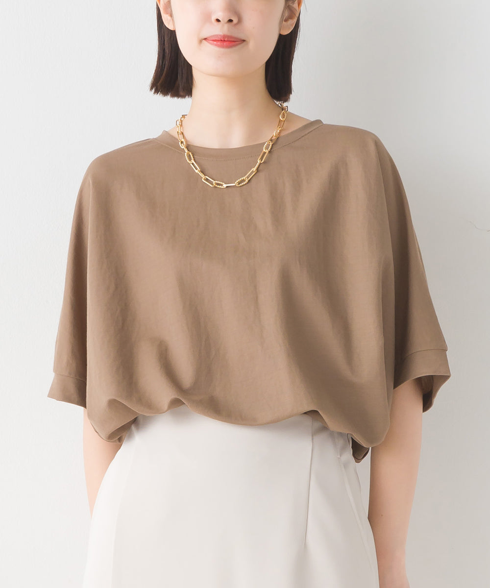 【OMNES】接触冷感レーヨンナイロンBIGシルエットプルオーバー 半袖 Tシャツ【7122-5278】