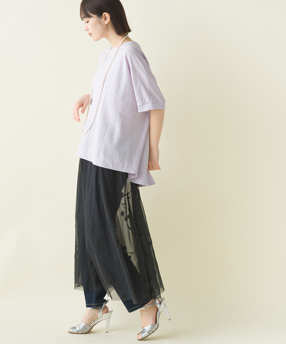 【OMNES】接触冷感レーヨンナイロンBIGシルエットプルオーバー 半袖 Tシャツ【7122-5278】