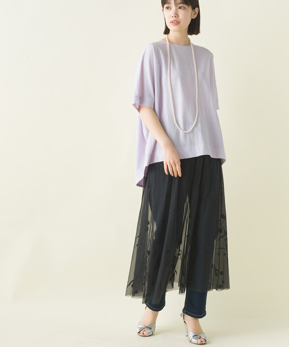 【OMNES】接触冷感レーヨンナイロンBIGシルエットプルオーバー 半袖 Tシャツ【7122-5278】