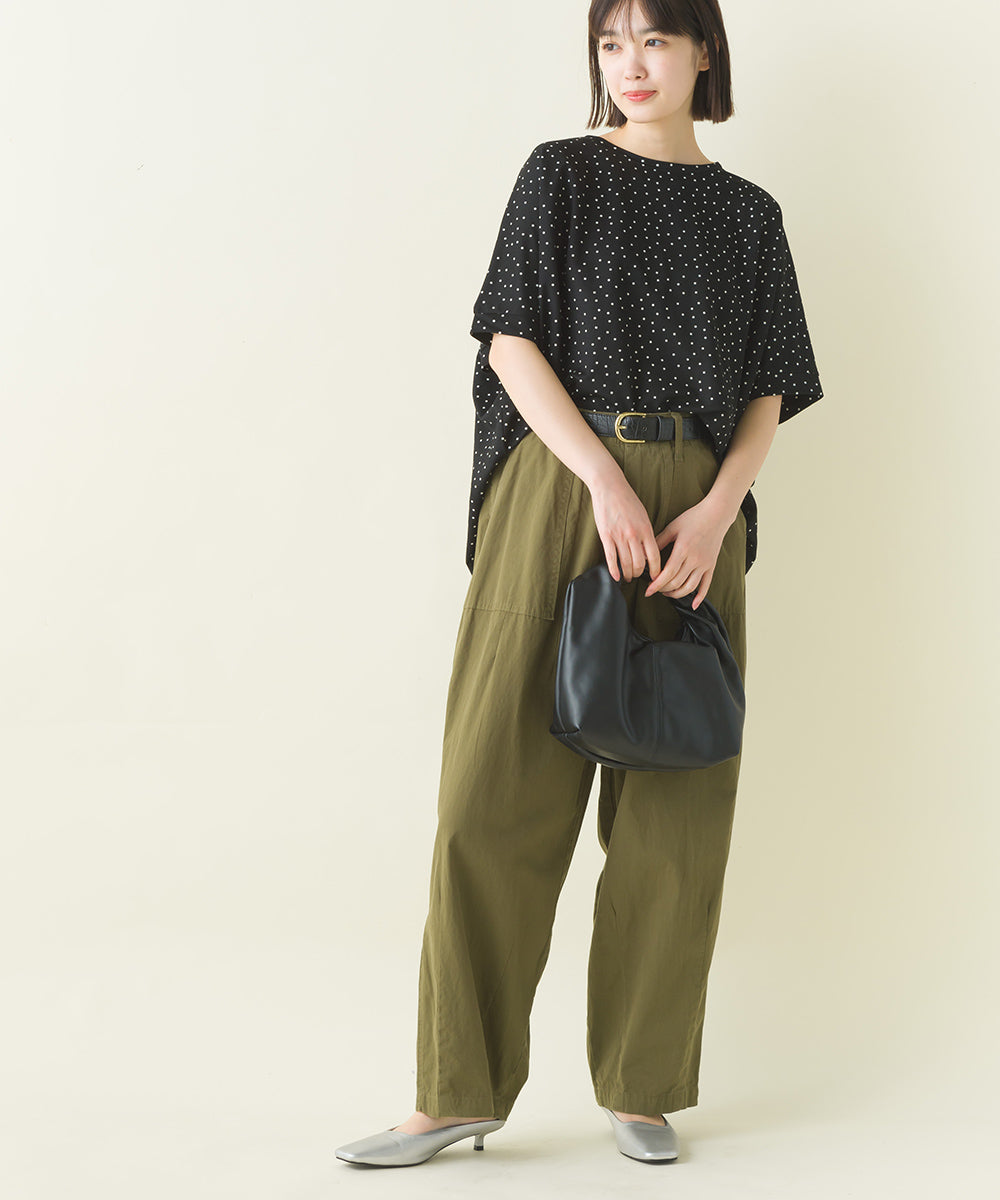 【OMNES】接触冷感レーヨンナイロンBIGシルエットプルオーバー 半袖 Tシャツ【7122-5278】