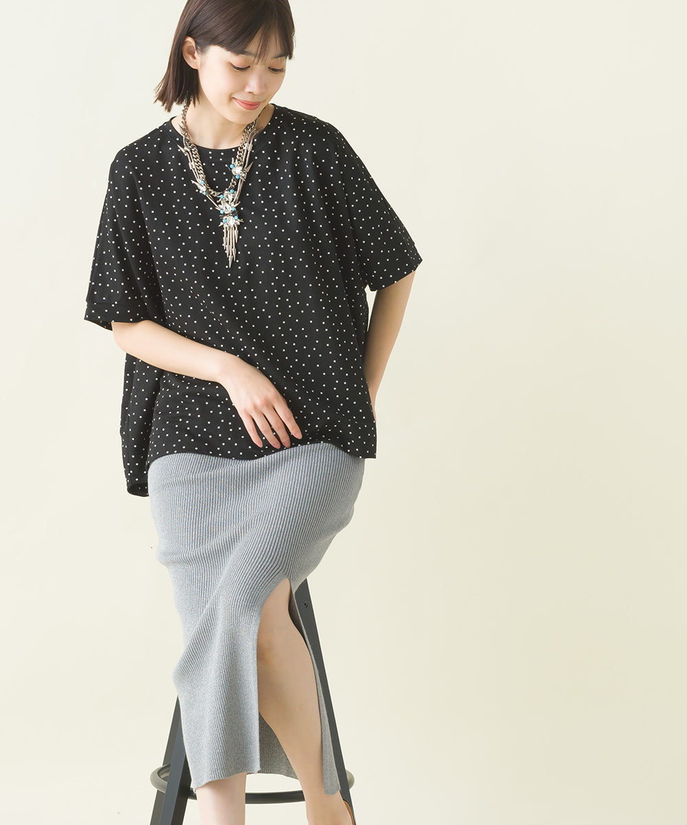 【OMNES】接触冷感レーヨンナイロンBIGシルエットプルオーバー 半袖 Tシャツ【7122-5278】