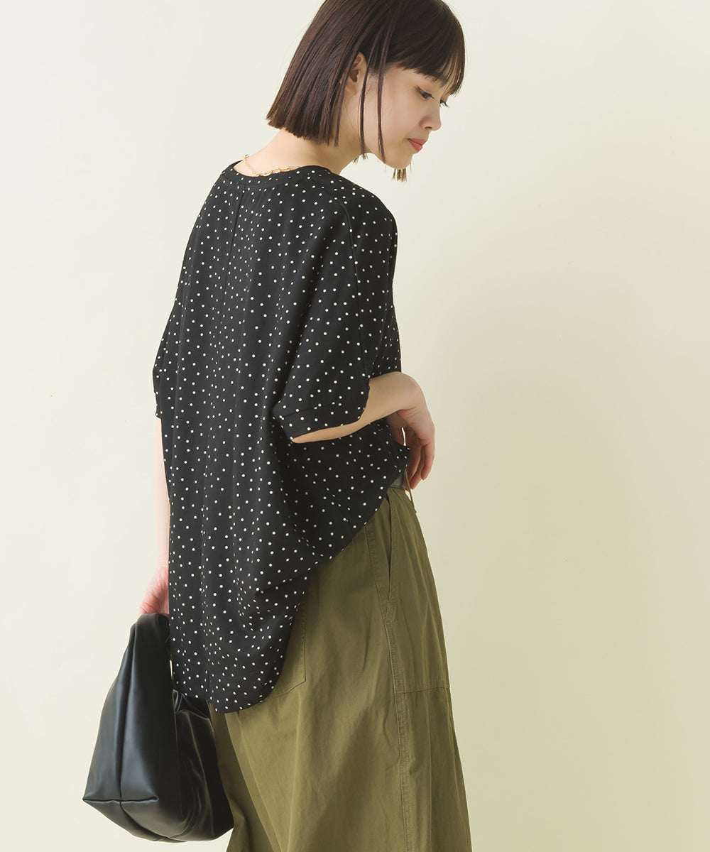 【OMNES】接触冷感レーヨンナイロンBIGシルエットプルオーバー 半袖 Tシャツ【7122-5278】