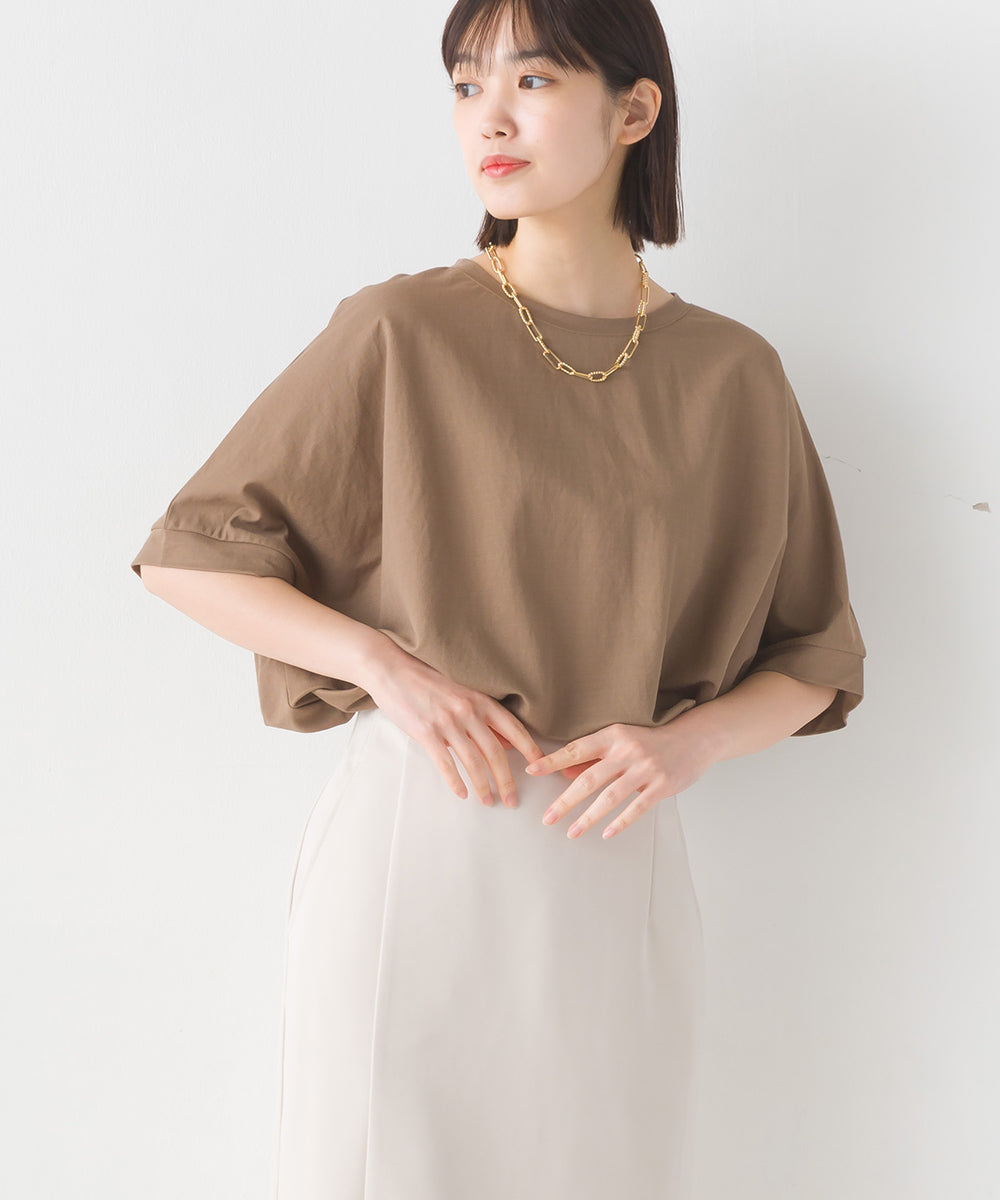 【OMNES】接触冷感レーヨンナイロンBIGシルエットプルオーバー 半袖 Tシャツ【7122-5278】
