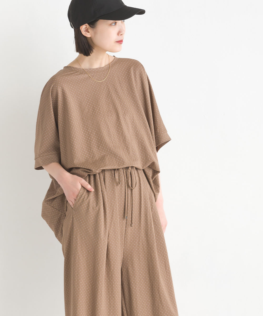 【OMNES】接触冷感レーヨンナイロンBIGシルエットプルオーバー 半袖 Tシャツ【7122-5278】