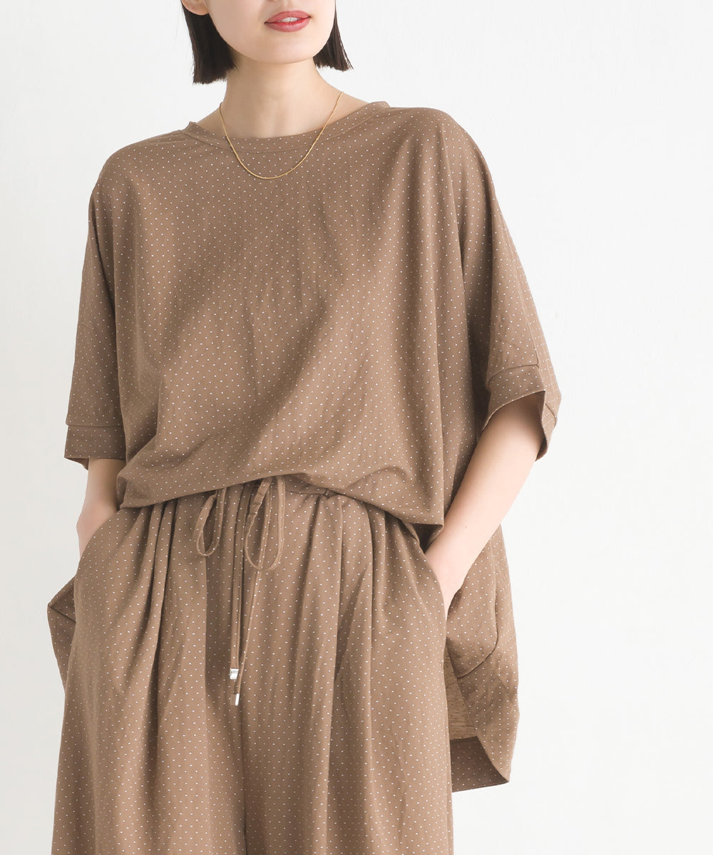 【OMNES】接触冷感レーヨンナイロンBIGシルエットプルオーバー 半袖 Tシャツ【7122-5278】