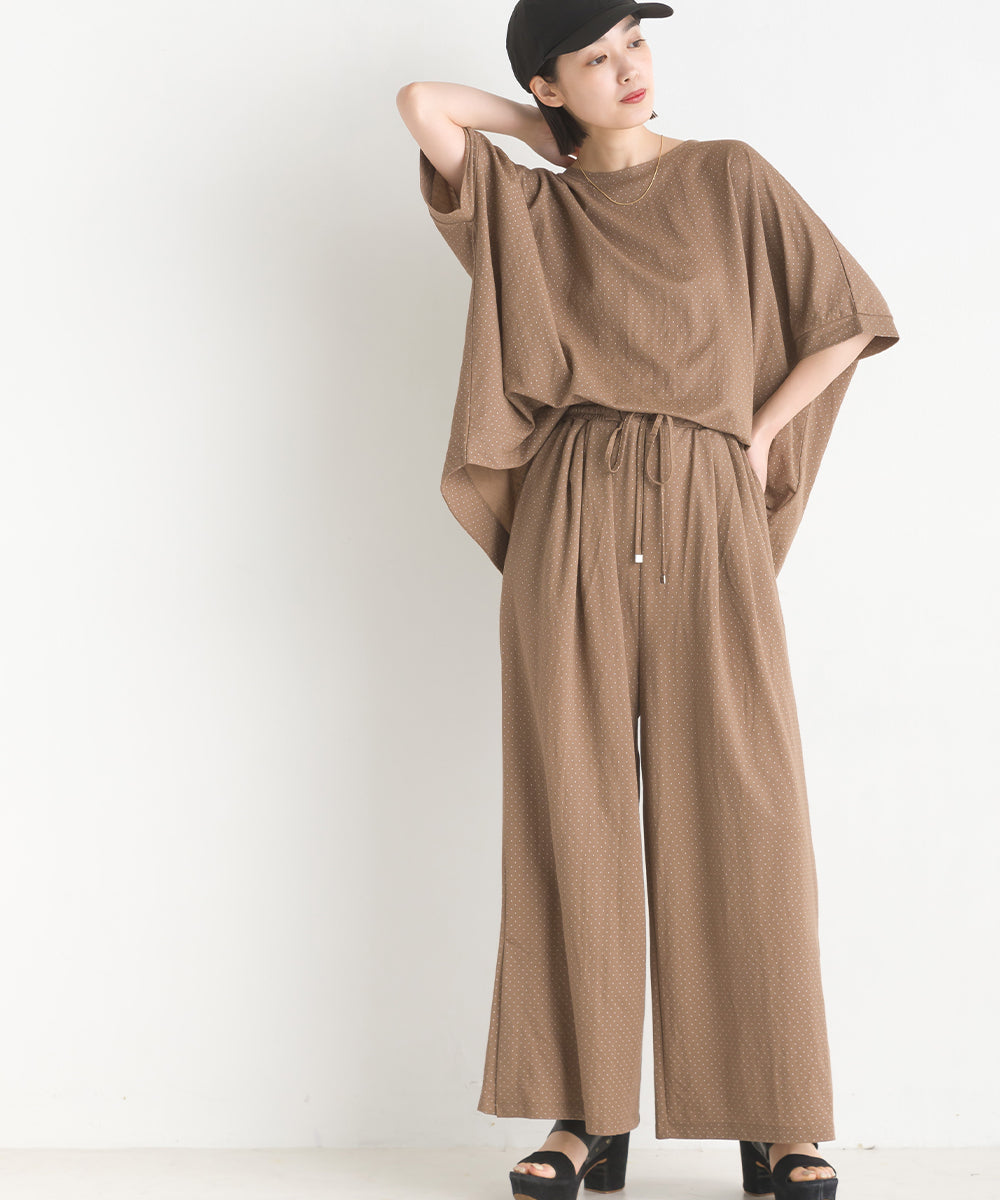【OMNES】接触冷感レーヨンナイロンBIGシルエットプルオーバー 半袖 Tシャツ【7122-5278】