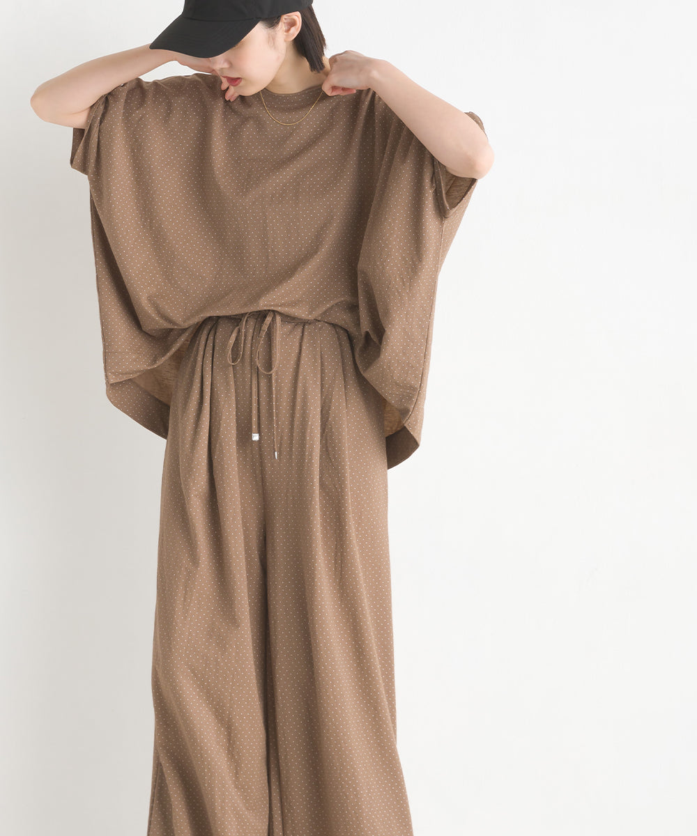 【OMNES】接触冷感レーヨンナイロンBIGシルエットプルオーバー 半袖 Tシャツ【7122-5278】