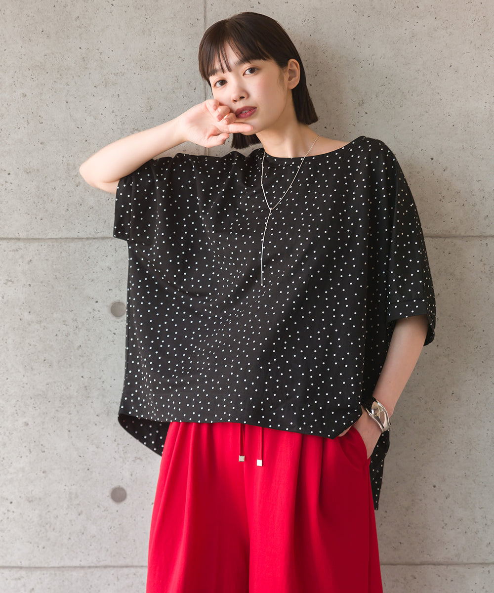 【OMNES】接触冷感レーヨンナイロンBIGシルエットプルオーバー 半袖 Tシャツ【7122-5278】