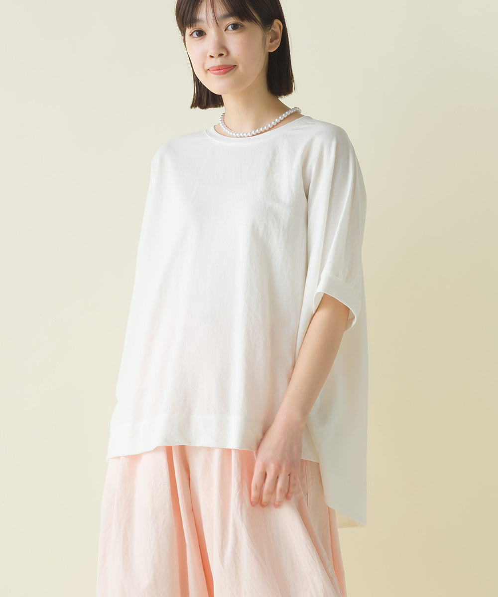 【OMNES】接触冷感レーヨンナイロンBIGシルエットプルオーバー 半袖 Tシャツ【7122-5278】