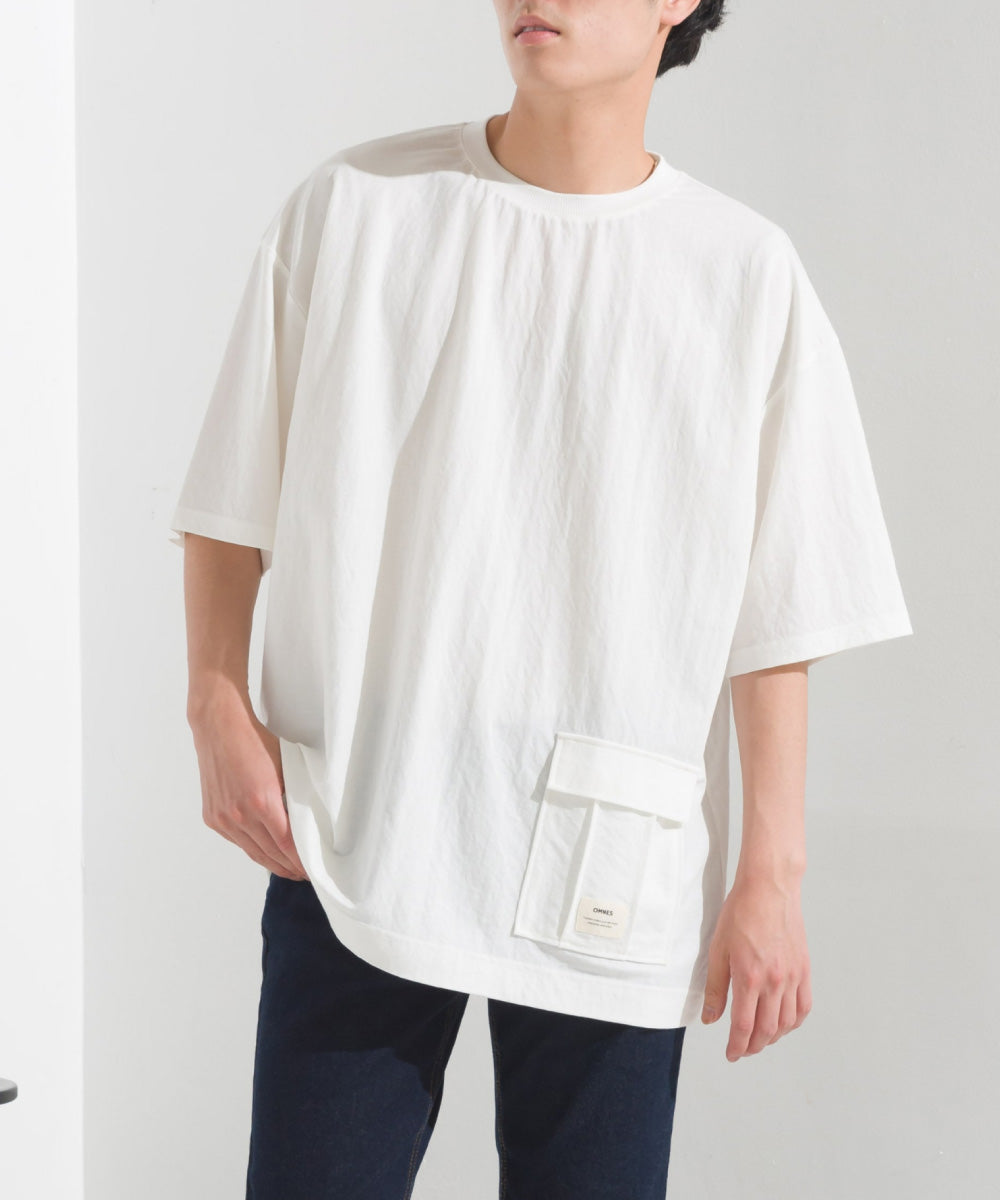 【OMNES】メンズ 接触冷感レーヨンナイロンサイドポケットTシャツ【7122-5280】