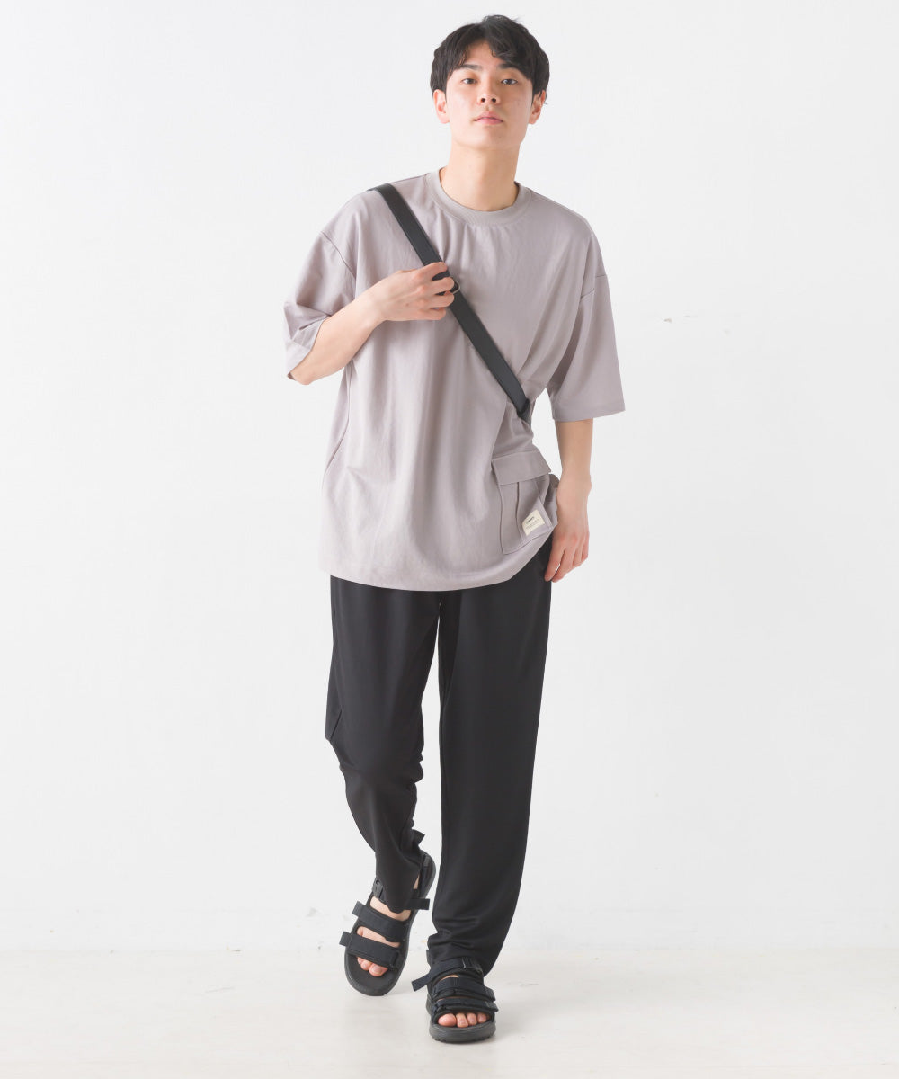 【OMNES】メンズ 接触冷感レーヨンナイロンサイドポケットTシャツ【7122-5280】