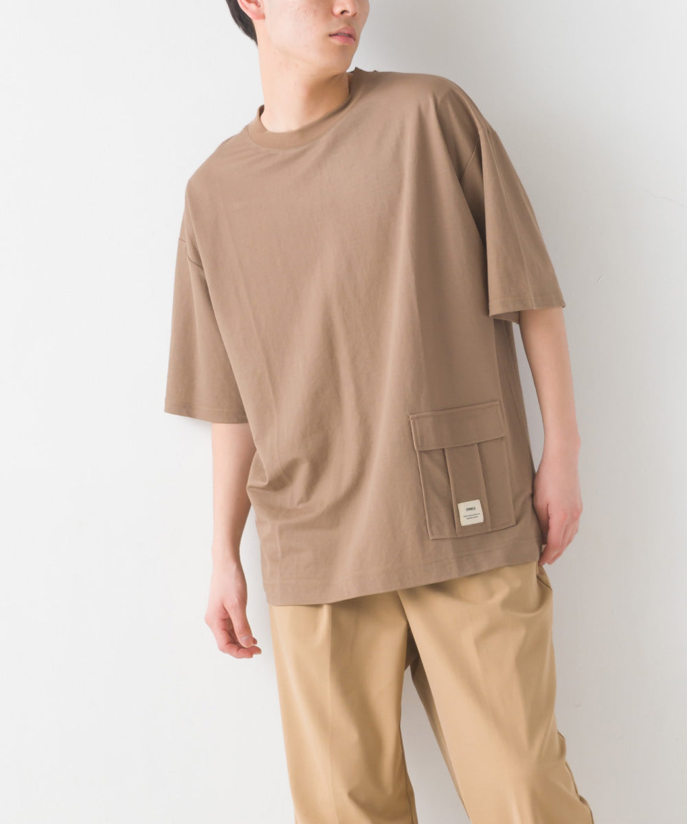 【OMNES】メンズ 接触冷感レーヨンナイロンサイドポケットTシャツ【7122-5280】