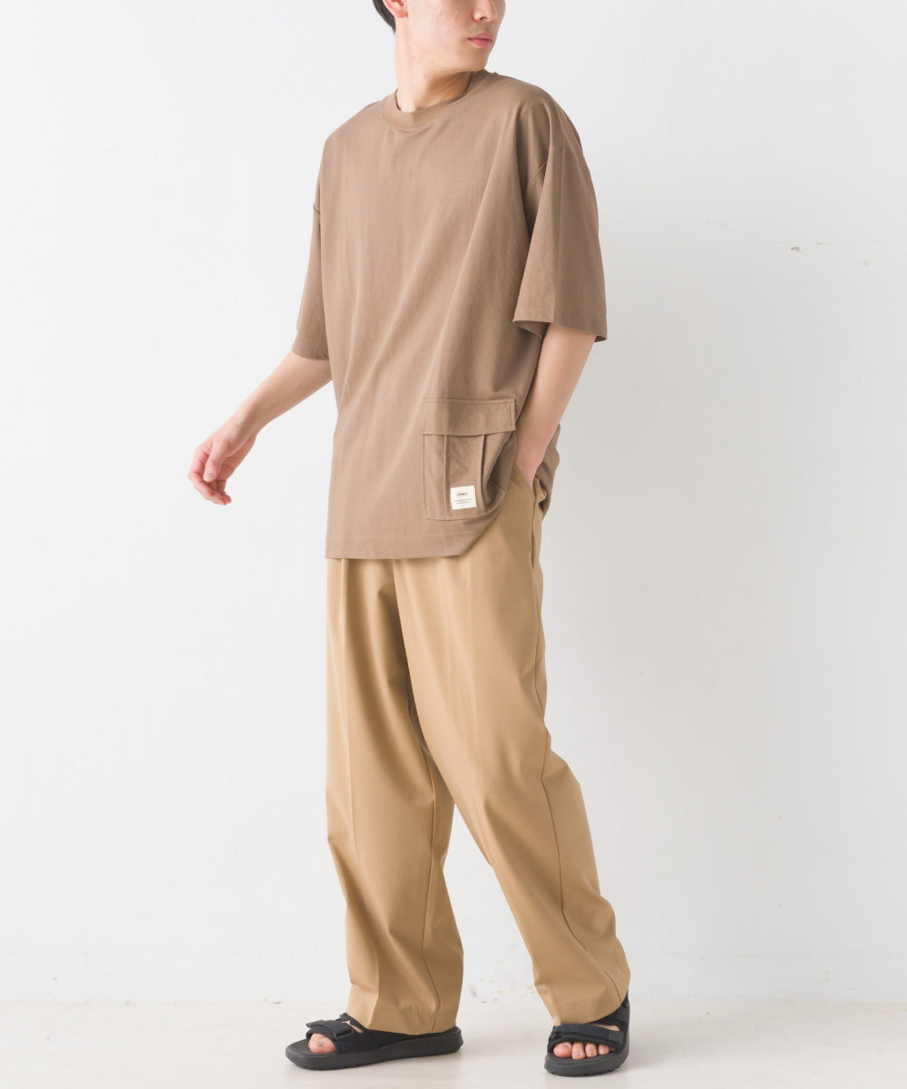 【OMNES】メンズ 接触冷感レーヨンナイロンサイドポケットTシャツ【7122-5280】