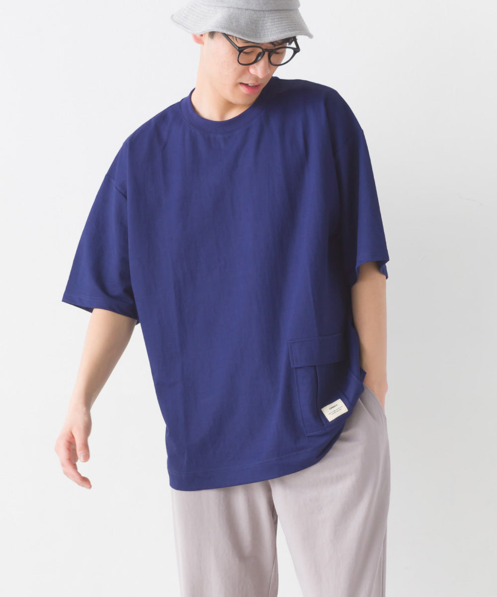 【OMNES】メンズ 接触冷感レーヨンナイロンサイドポケットTシャツ【7122-5280】