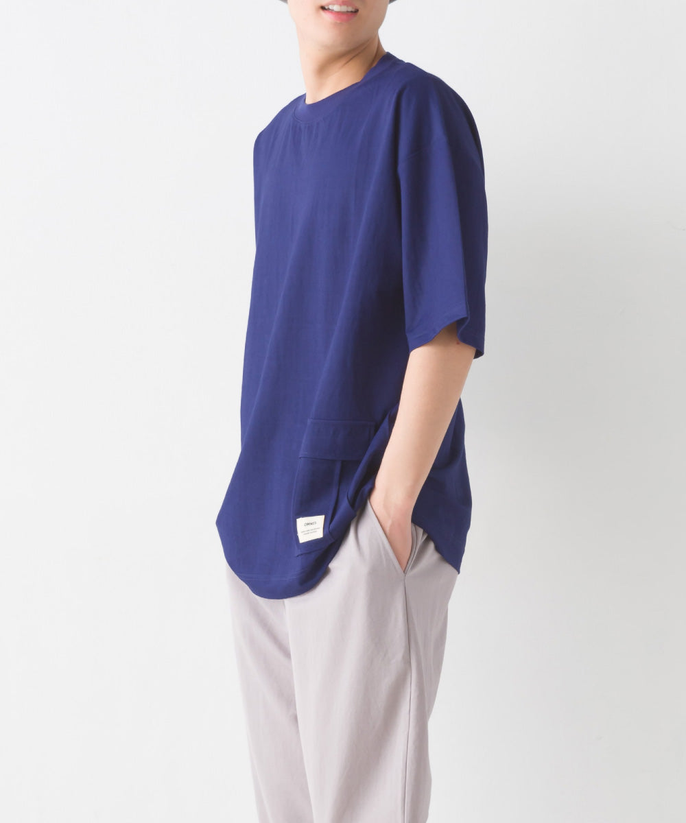【OMNES】メンズ 接触冷感レーヨンナイロンサイドポケットTシャツ【7122-5280】