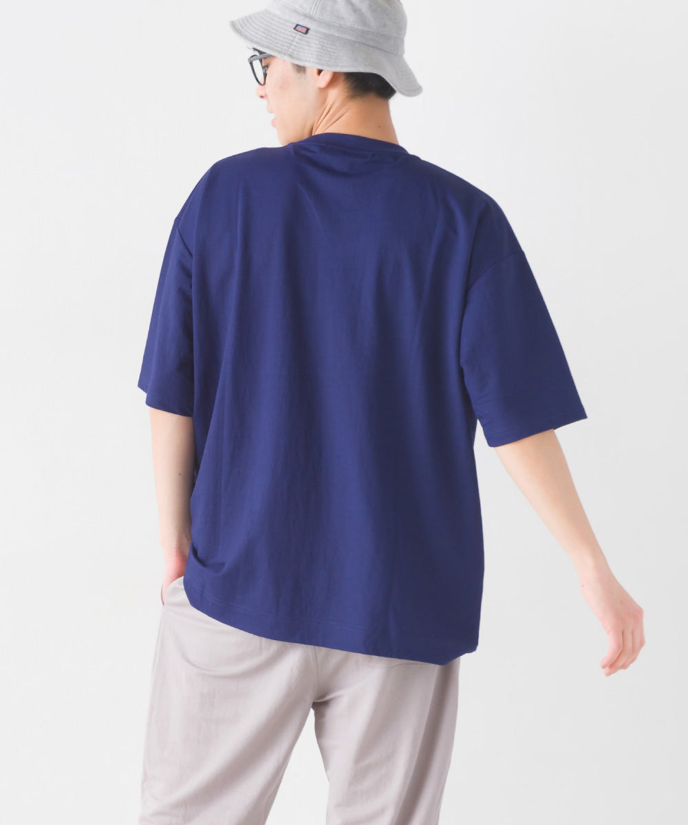 【OMNES】メンズ 接触冷感レーヨンナイロンサイドポケットTシャツ【7122-5280】