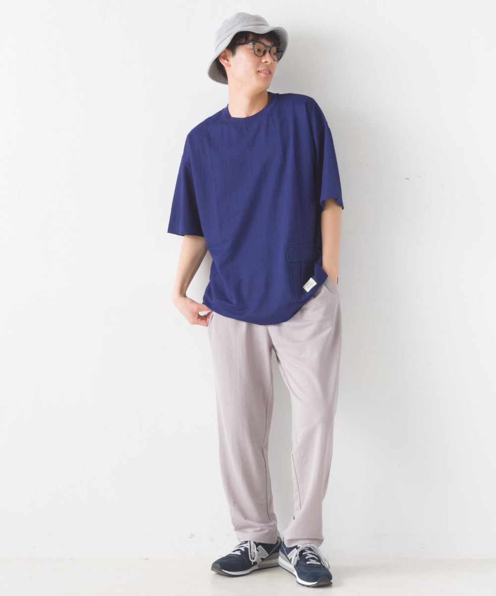 【OMNES】メンズ 接触冷感レーヨンナイロンサイドポケットTシャツ【7122-5280】