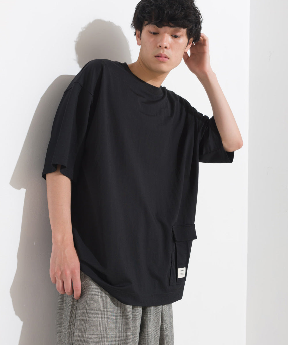 【OMNES】メンズ 接触冷感レーヨンナイロンサイドポケットTシャツ【7122-5280】