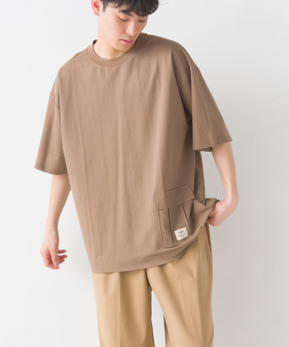 【OMNES】メンズ 接触冷感レーヨンナイロンサイドポケットTシャツ【7122-5280】