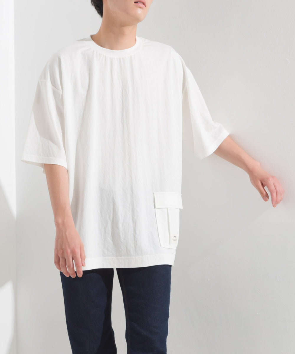 【OMNES】メンズ 接触冷感レーヨンナイロンサイドポケットTシャツ【7122-5280】