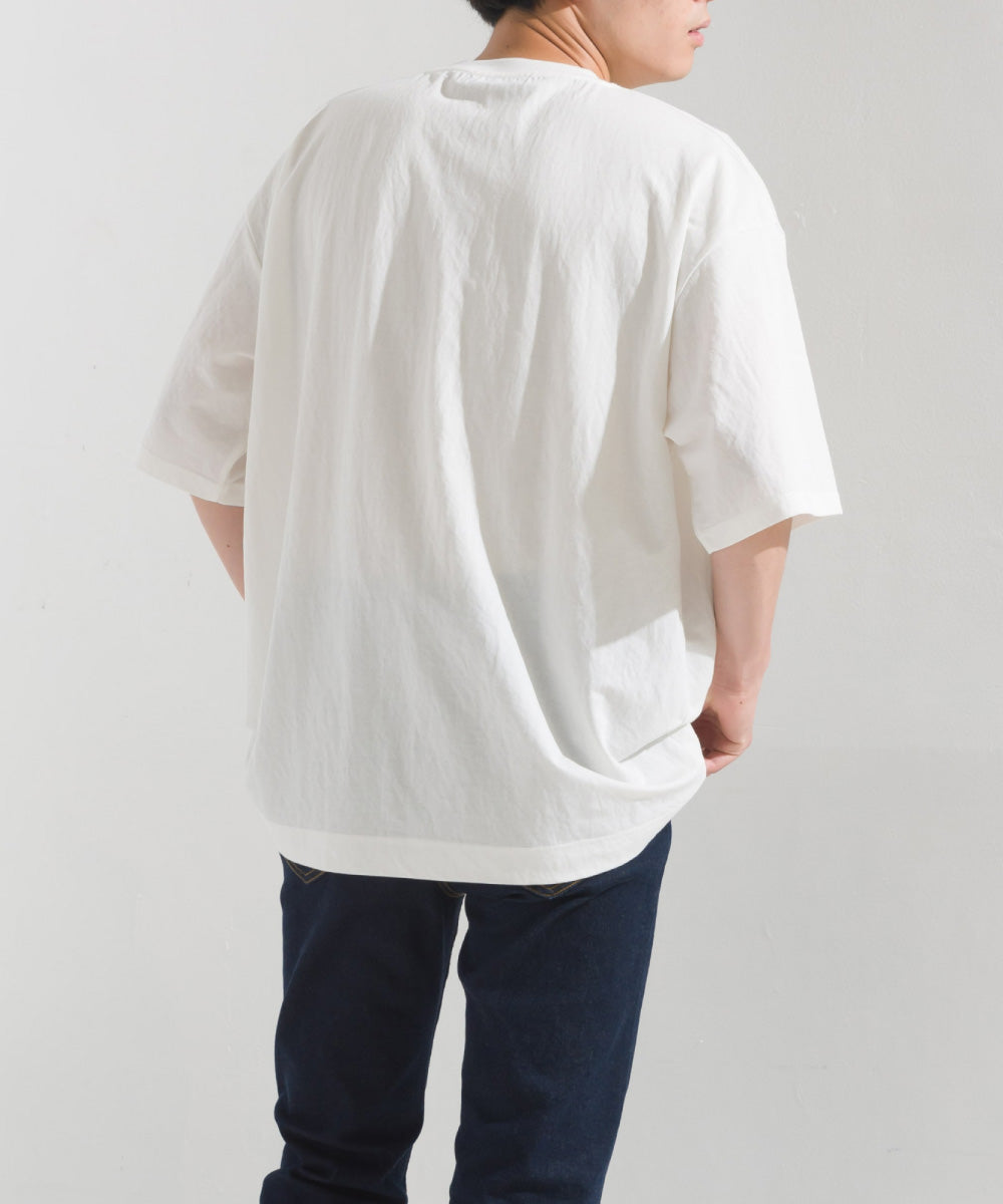 【OMNES】メンズ 接触冷感レーヨンナイロンサイドポケットTシャツ【7122-5280】