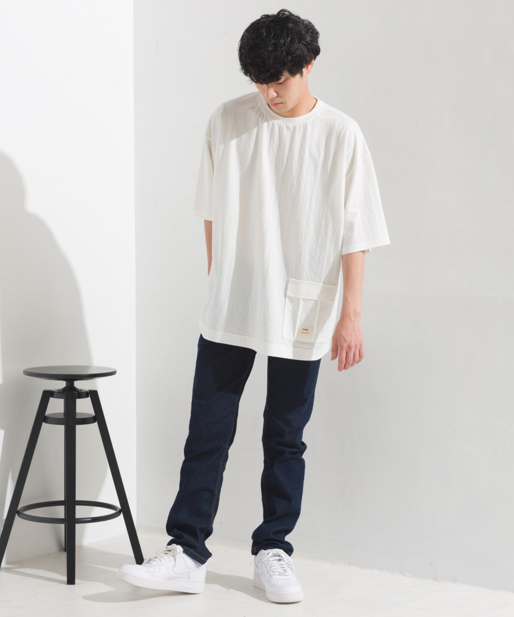 【OMNES】メンズ 接触冷感レーヨンナイロンサイドポケットTシャツ【7122-5280】