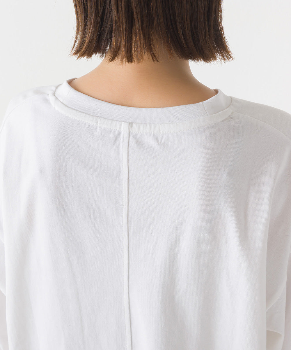 【OMNES】超撥水加工 タックボリューム半袖Tシャツ【7122-5300】