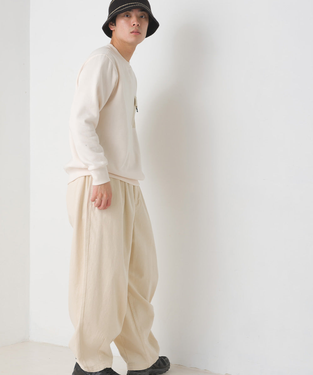 【OMNES】メンズ裏起毛フラップポケット付きプルオーバー長袖【7122-5334】
